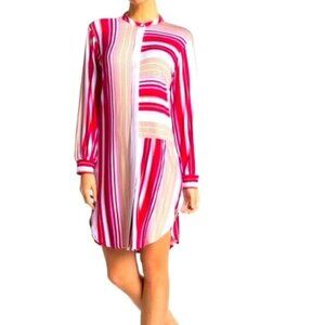 Hale Bob Bamboo Striped Tunic Pajama Shirt Size Small New Loungewear Comfort